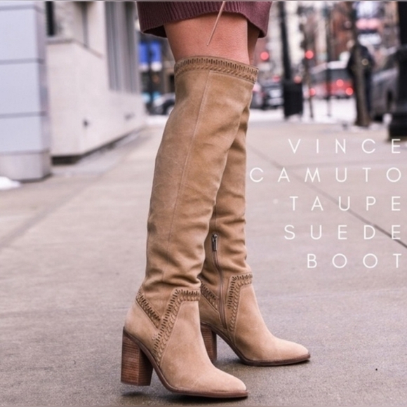 Vince Camuto Madolee Over the Knee Leather Made In Brazil Boot Size 7.5 M - Picture 1 of 14